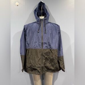 In’Voland Windbreaker Jacket Unisex Size 20 W Blue And Black NWT